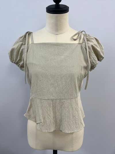 �ySAMPLE�zPuff Sleeve Off-Shoulder Top