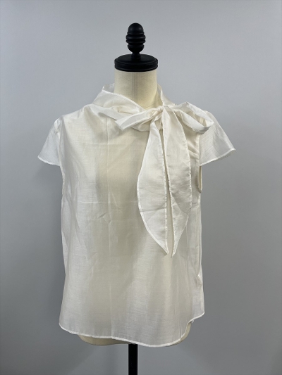 �ySAMPLE�zAsymmetric Ribbon Blouse