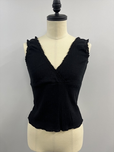 �ySAMPLE�zFront Cross Scalloped Cami