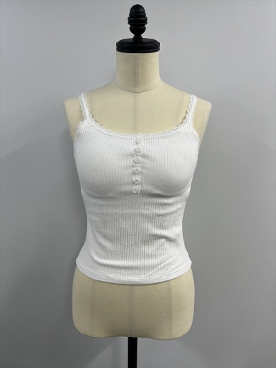�ySAMPLE�zLace Ribbed Cup Camisole