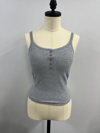 �ySAMPLE�zLace Ribbed Cup Camisole