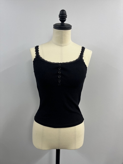 �ySAMPLE�zLace Ribbed Cup Camisole