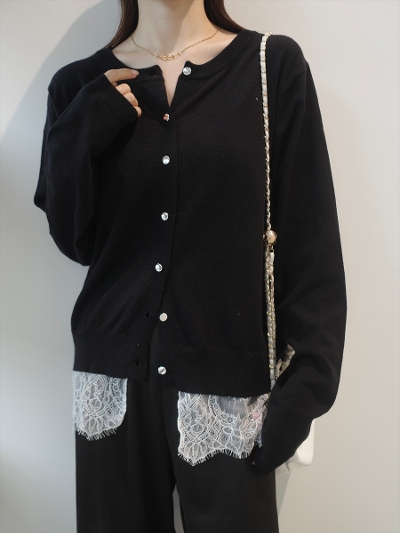 �yNEW�zbicolor lace cardigan
