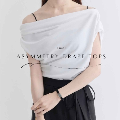 NlCyasymmetry drape topszē